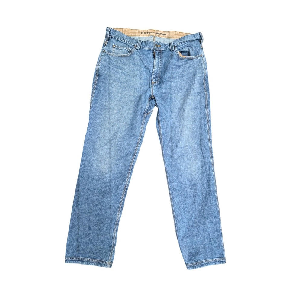 Duluth Trading Co Men's Flex Ballroom Jeans Relaxed Fit Blue Workwear- 38/34